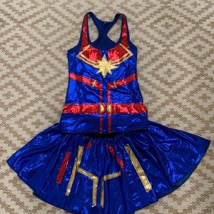 New!! Captain Marvel Running Costume
